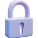 Digital padlock representing secure file encryption and account privacy within the xtreamcube platform.